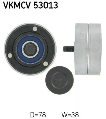 Deflection/Guide Pulley, V-ribbed belt SKF VKMCV 53013)
