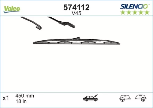 Wiper Blade VALEO 574112)