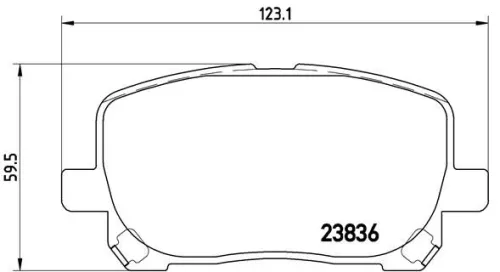 Brake Pad Set, disc brake BREMBO P 83 061)
