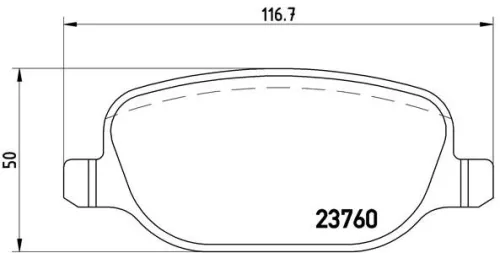 Brake Pad Set, disc brake BREMBO P 23 089)