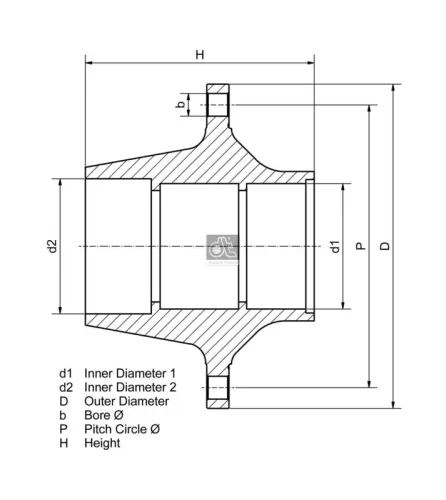 Wheel Hub DT Spare Parts 6.54003)