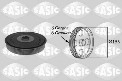 Belt Pulley, crankshaft SASIC 2150012)