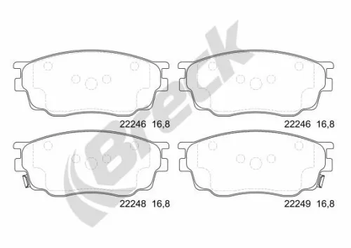 Brake Pad Set, disc brake BRECK 24246 00 701 10)