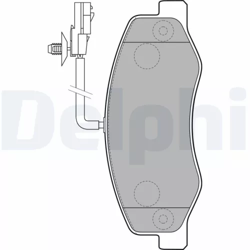 Brake Pad Set, disc brake DELPHI LP2192)