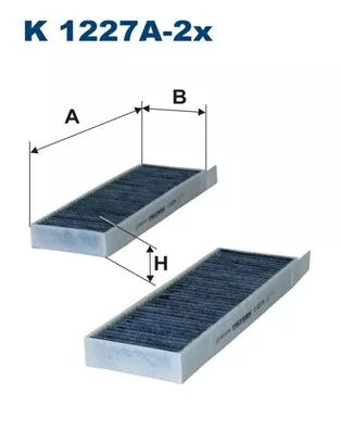 Filter, cabin air FILTRON K 1227A-2x)