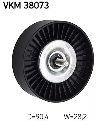 Deflection/Guide Pulley, V-ribbed belt SKF VKM 38073)