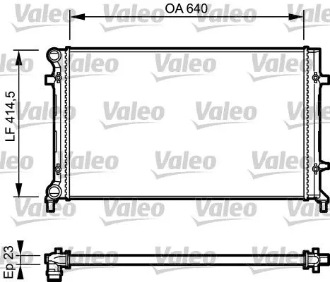 Radiator, engine cooling VALEO 734332)