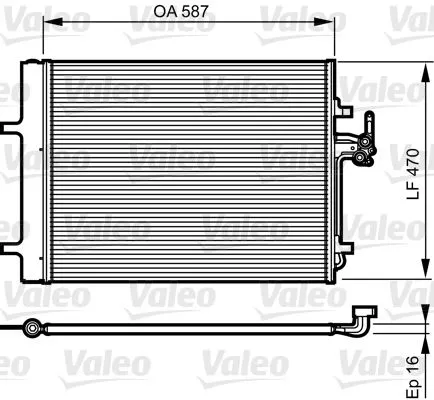 Condenser, air conditioning VALEO 814184)