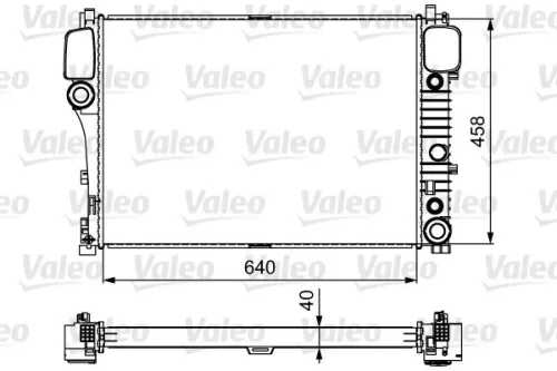 Radiator, engine cooling VALEO 735299)