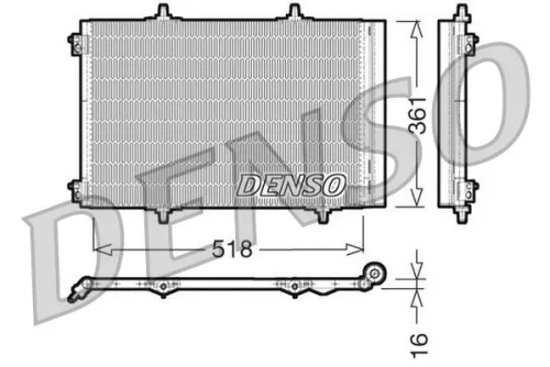 Condenser, air conditioning DENSO DCN07013)