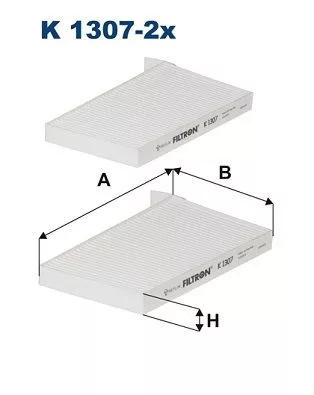 Filter, cabin air FILTRON K 1307-2x)