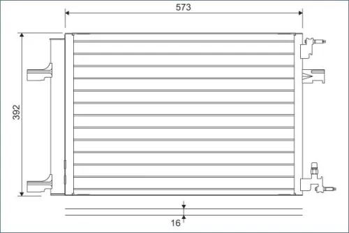 Condenser, air conditioning VALEO 814201)