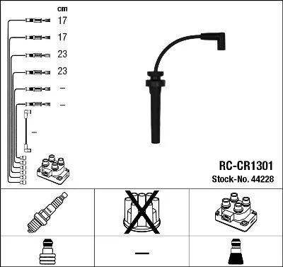 Ignition Cable Kit NGK 44228)