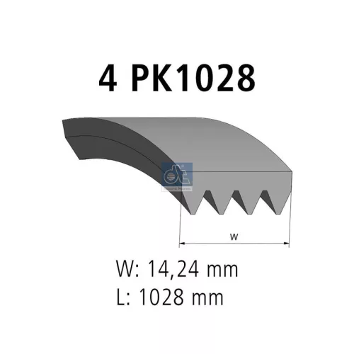 V-ribbed Belt DT Spare Parts 7.54801)