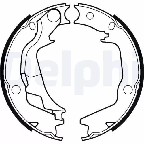 Brake Shoe Set, parking brake DELPHI LS2042)
