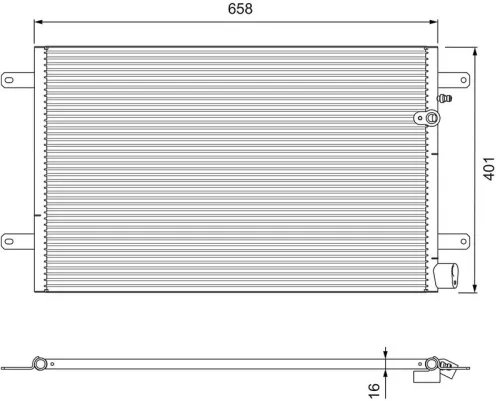 Condenser, air conditioning VALEO 814004)