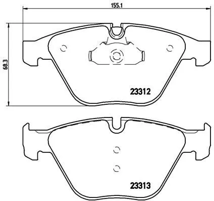 Brake Pad Set, disc brake BREMBO P 06 054)