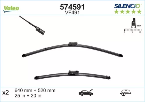 Wiper Blade VALEO 574591)