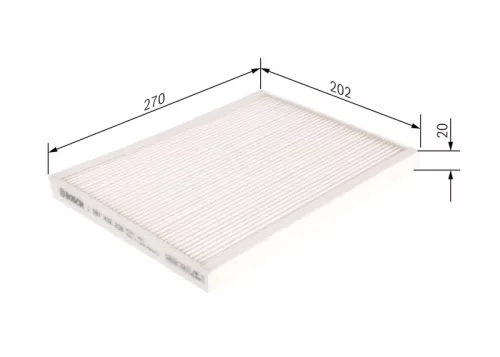 Filter, cabin air BOSCH 1 987 432 236)