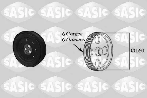 Belt Pulley, crankshaft SASIC 2156033)
