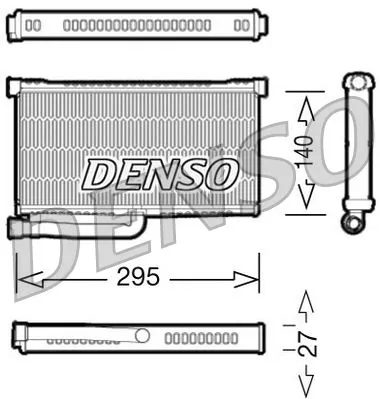 Heat Exchanger, interior heating DENSO DRR02004)