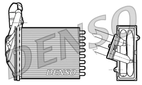 Heat Exchanger, interior heating DENSO DRR09042)