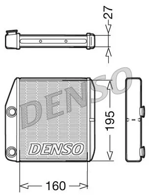 Heat Exchanger, interior heating DENSO DRR09075)