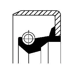 Shaft Seal, wheel hub CORTECO 20002930B)
