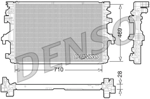 Radiator, engine cooling DENSO DRM32038)