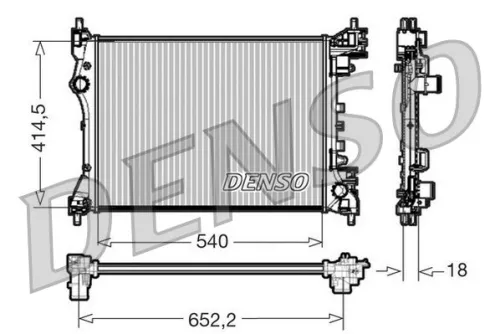 Radiator, engine cooling DENSO DRM01005)