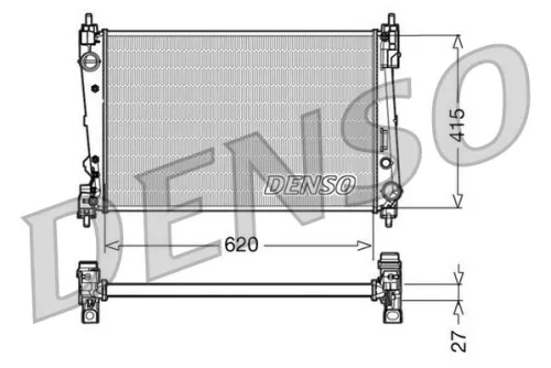 Radiator, engine cooling DENSO DRM09111)