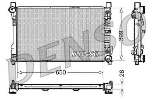 Radiator, engine cooling DENSO DRM17079)