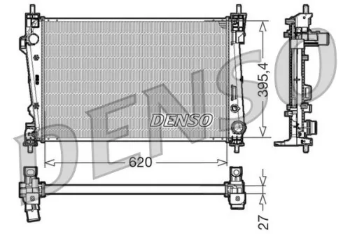 Radiator, engine cooling DENSO DRM01006)
