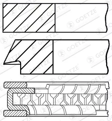 Piston Ring Kit GOETZE ENGINE 08-437100-00)