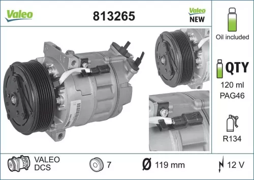 Compressor, air conditioning VALEO 813265)