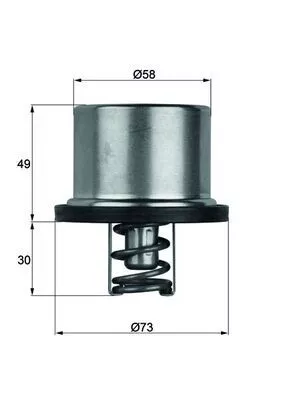 Thermostat, coolant MAHLE THD 1 75)