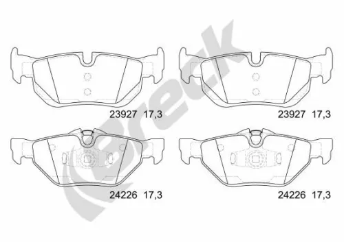 Brake Pad Set, disc brake BRECK 23927 00 704 00)