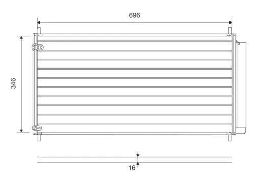 Condenser, air conditioning VALEO 814205)