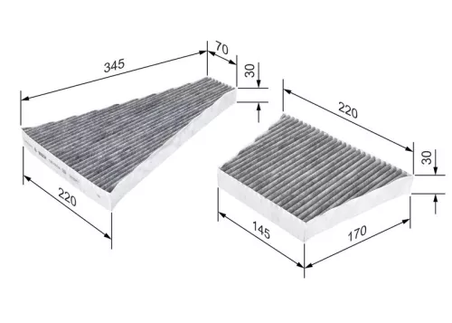 Filter, cabin air BOSCH 1 987 435 506)