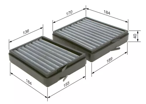 Filter, cabin air BOSCH 1 987 435 536)