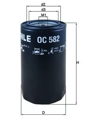 Oil Filter KNECHT OC 582)