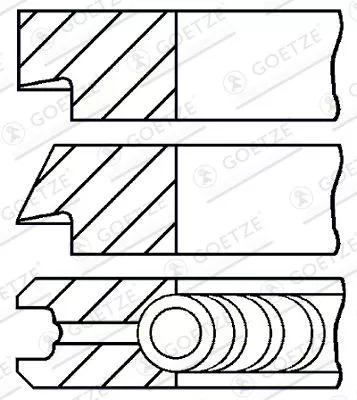 Piston Ring Kit GOETZE ENGINE 08-438300-00)