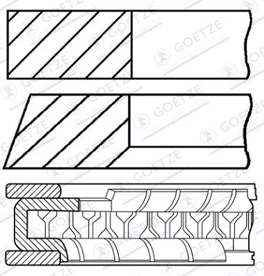 Piston Ring Kit GOETZE ENGINE 08-450000-10)