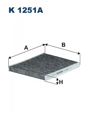 Filter, cabin air FILTRON K 1251A)