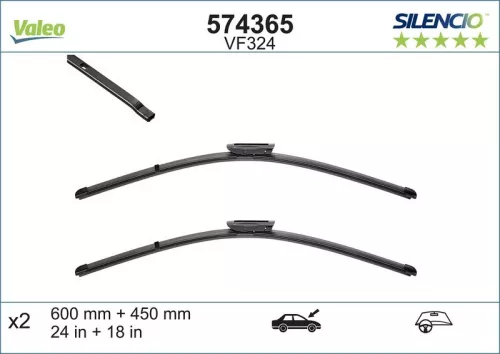 Wiper Blade VALEO 574365)