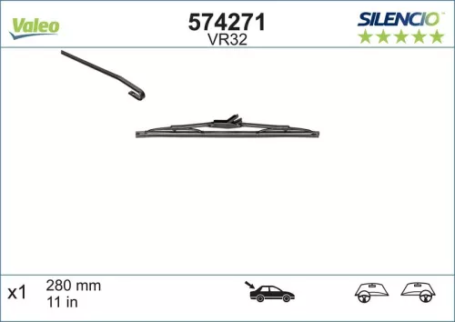 Wiper Blade VALEO 574271)