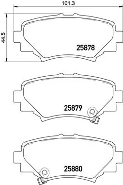 Brake Pad Set, disc brake BREMBO P 49 049)
