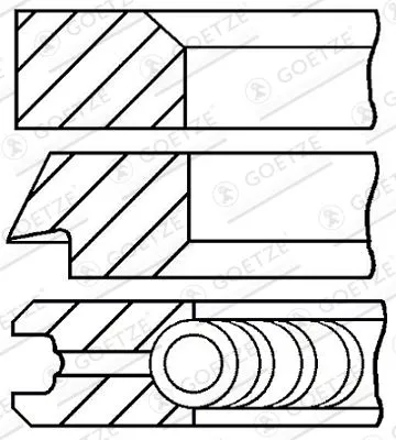 Piston Ring Kit GOETZE ENGINE 08-437000-00)
