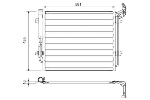 Condenser, air conditioning VALEO 814157)