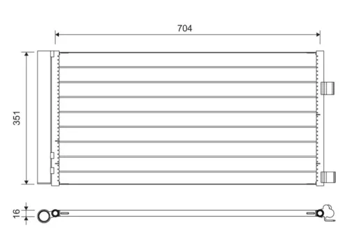 Condenser, air conditioning VALEO 814378)